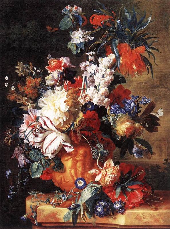 HUYSUM, Jan van Bouquet of Flowers in an Urn sf china oil painting image